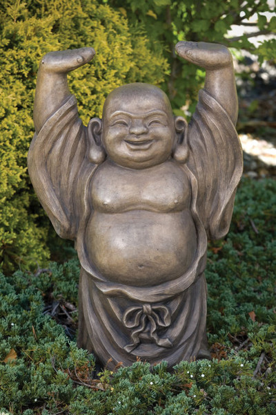 Jolly Hotei Standing Large Scale Garden Statue Cement Quality Art
